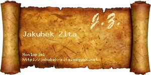 Jakubek Zita névjegykártya